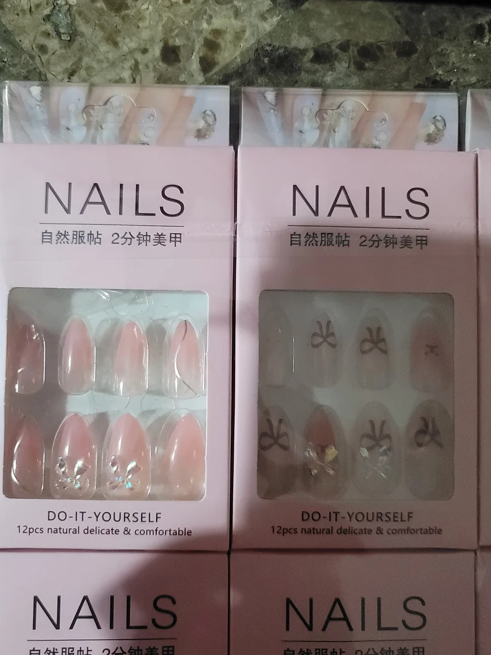 Press On Nail Set Bundle - Pink & White Designs